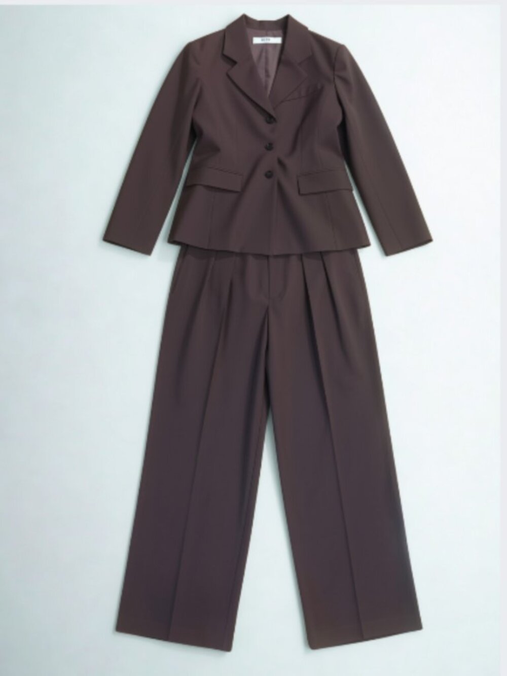 ASTR The Label Brown Tailored Blazer & Pants Suit Set